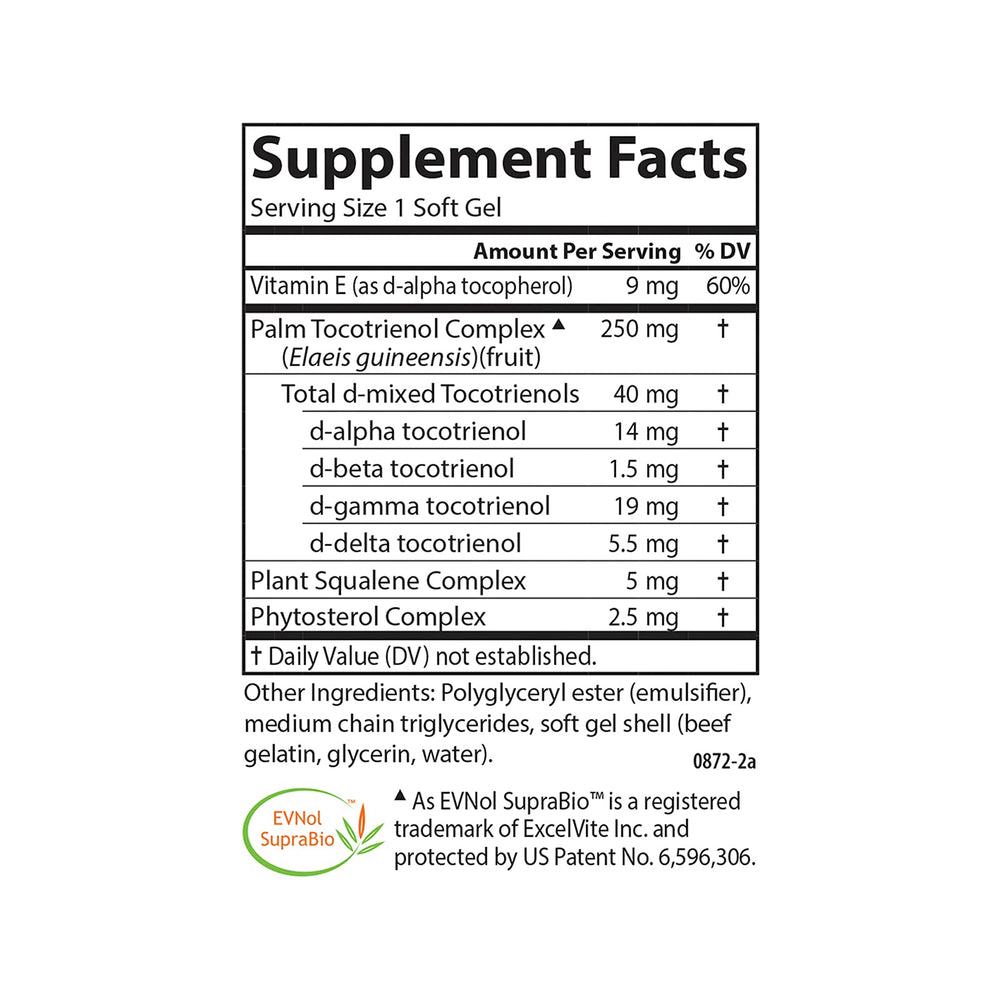 FDA-registered lab seal indicating potency and quality testing for Carlson Tocomin SupraBio.