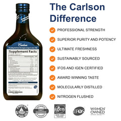 Carlson The Very Finest Fish Oil bottle pour for easy dosing.