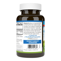 Vision health focus: Carlson Vitamin A softgels aiding night adaptation in low light.