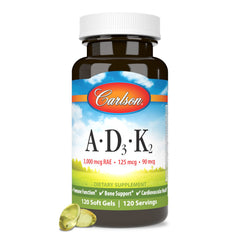 Close-up of dosing guidance and serving suggestion for Carlson vitamins