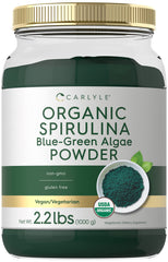 Carlyle Organic Spirulina Powder bottle ready for a greens boost in daily drinks