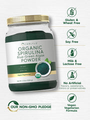 Carlyle Spirulina powder pouring into water for quick greens