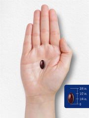 Carlyle Ubiquinol CoQ10 softgels beside a glass of water.