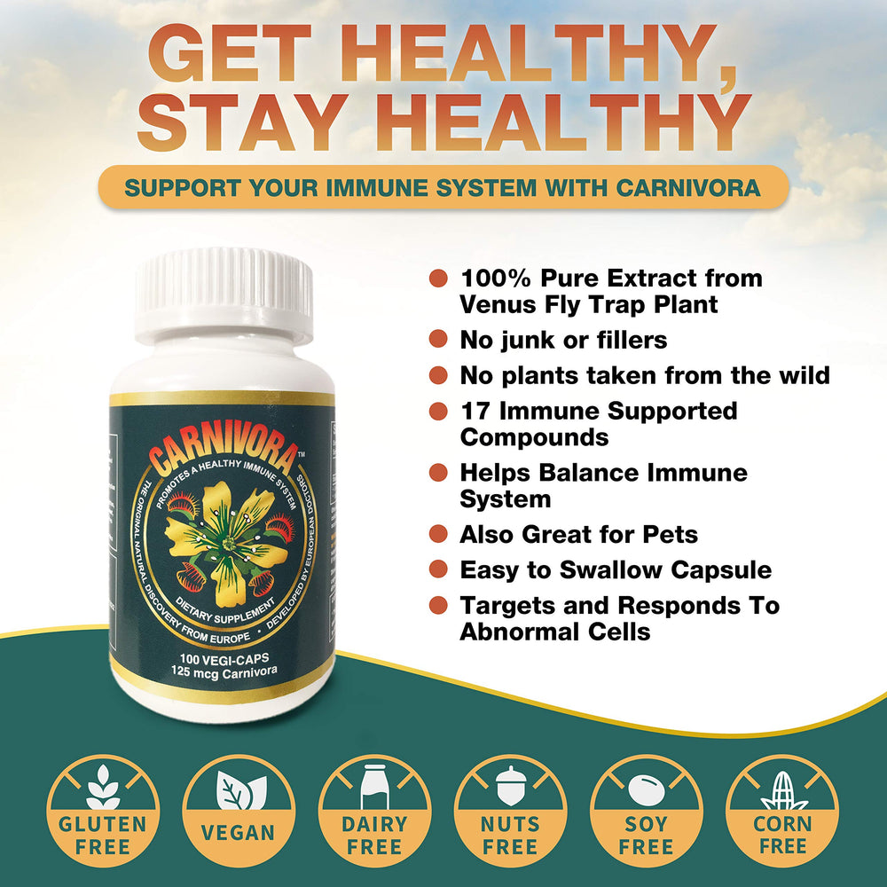 Close-up of Carnivora Vegi-Caps capsules emphasizing gluten-free wellness