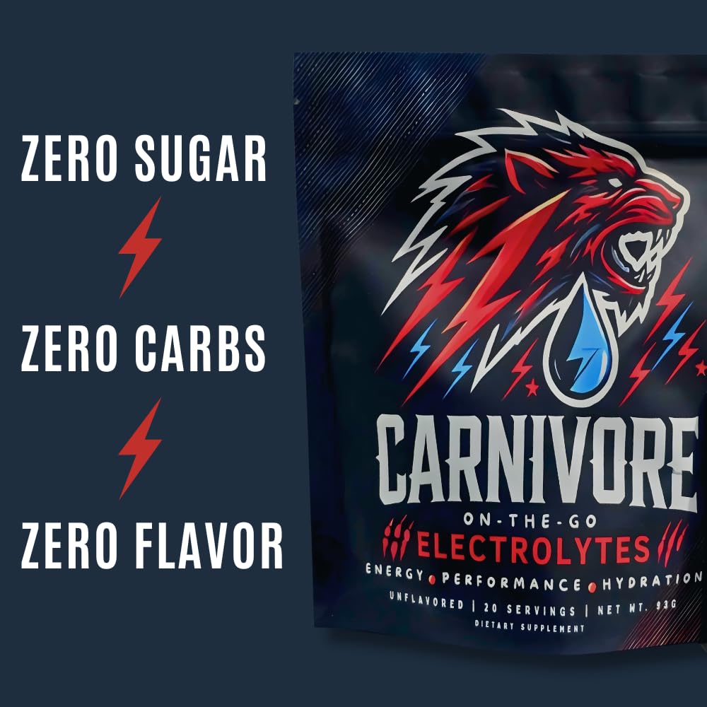 Carnivore On-The-Go Electrolytes dissolving in water for quick hydration during workouts.