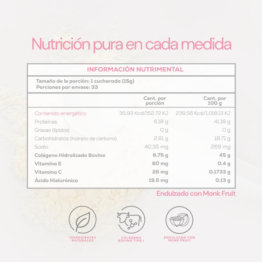 CF CARO FIT glass of water with collagen dissolving for easy consumption