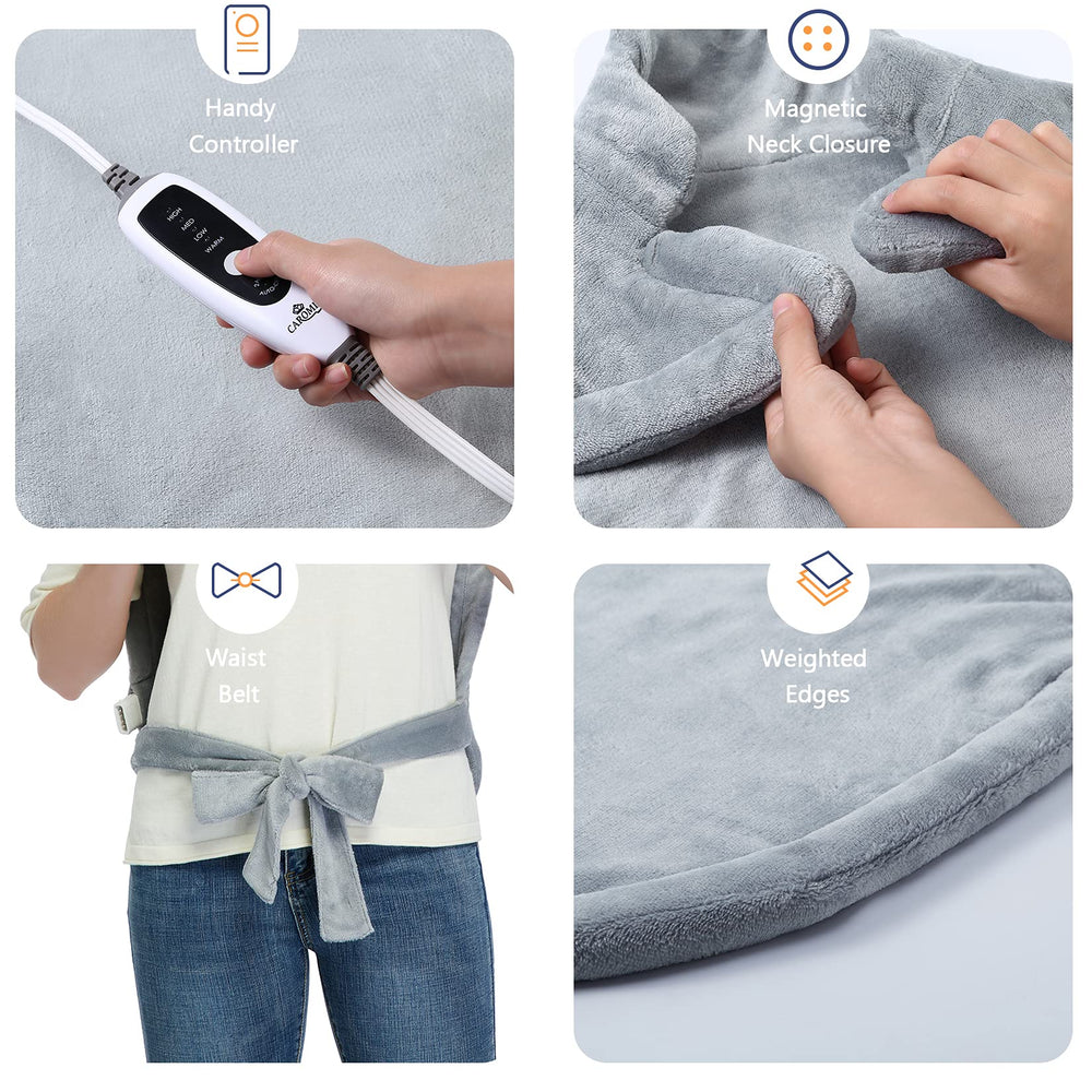 CAROMIO detachable controller allows machine washing the pad.