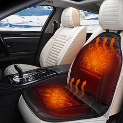 CARSHION heated seat cover: temperature control up to 140°F for customizable warmth.