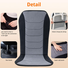 CARSHION heated seat cover universal fit keeps cushion securely in place.