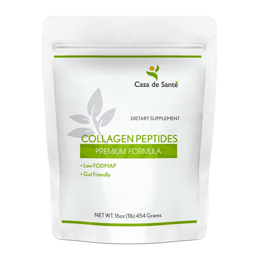 Casa de Sante hydrolyzed collagen bottle for easy daily protein support.