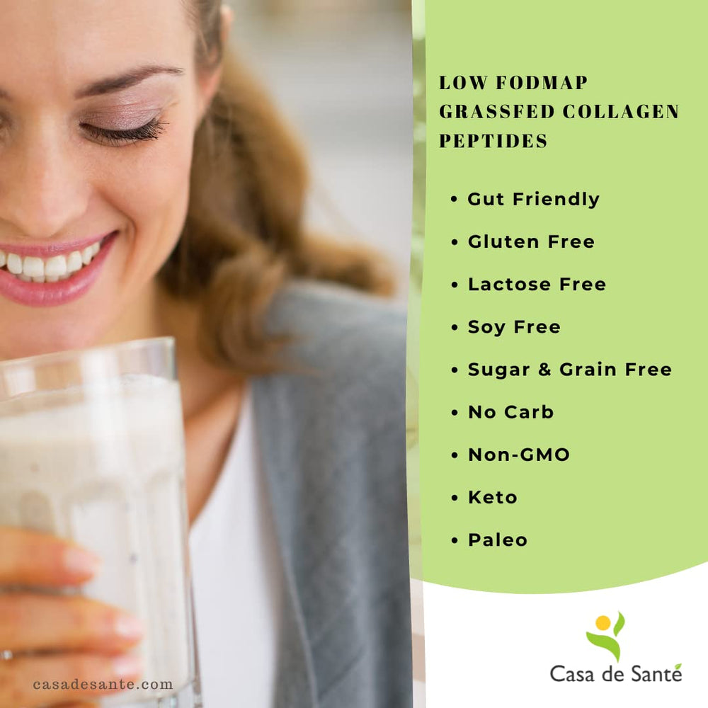 Casa de Sante hydrolyzed collagen powder dissolves without clumps.