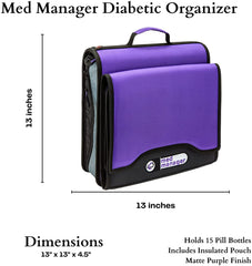 CASE-IT MED MANAGER double-zipper keeps contents secure on the go