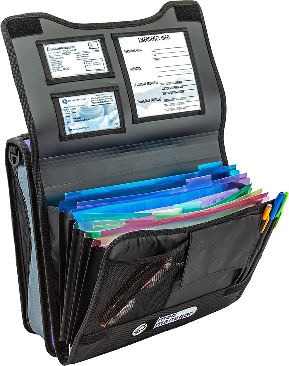 CASE-IT MED MANAGER portable handle and strap for easy carrying