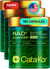 Cata-Kor liposomal NAD bottle for daily energy support.