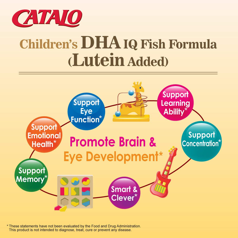 CATALO chewable softgels on a surface, easy for kids to chew
