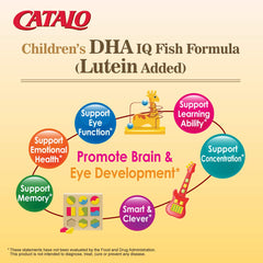 CATALO chewable softgels on a surface, easy for kids to chew