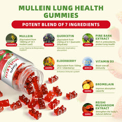 Catfit Mullein Gummies label emphasizing vegan and non-GMO qualities.