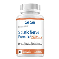 CAUDAN Sciatic Nerve Health bottle showcasing daily nerve support and mobility.