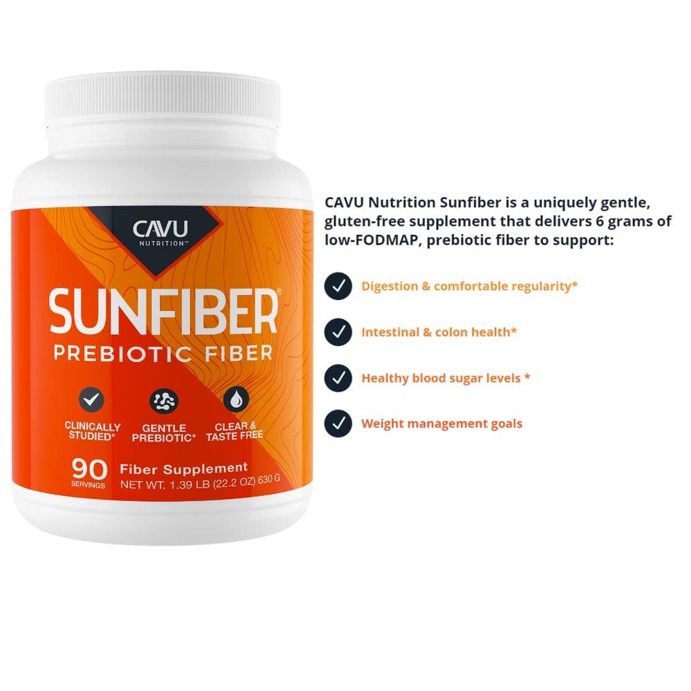 Sunfiber ingredients label highlights low-FODMAP guar fiber benefits