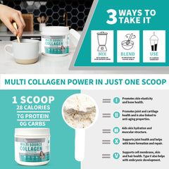 CB Supplements Multi Collagen may promote hair, nails and skin elasticity.