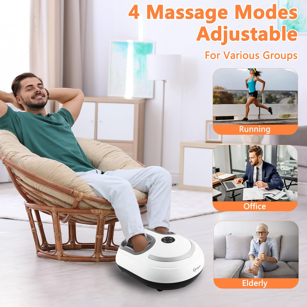 CCHYF Shiatsu massager air compression shown delivering adjustable pressure for personalized relief.