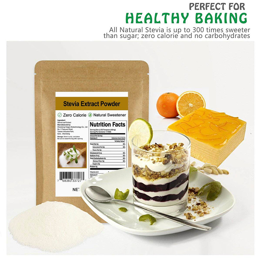 CCnature Stevia powder dissolves easily in hot coffee for smooth sweetness.