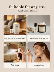 Ceeniu oil highlights bedside or desk usage for moments of refreshment.