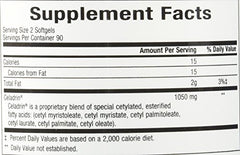 Celadrin Advanced Joint Health bottle label with capsules and 180 softgels.