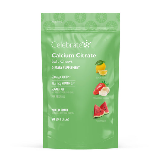 Celebrate Bariatric Supplements calcium citrate soft chews bottle for daily bone support