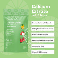 Celebrate Bariatric Supplements calcium citrate soft chews resealable bag for on-the-go use