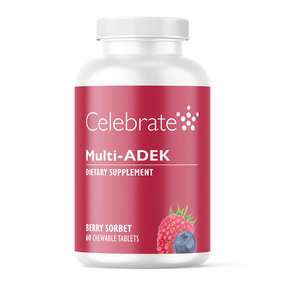 Celebrate Bariatric Multi ADEK chewables bottle for daily vitamin support