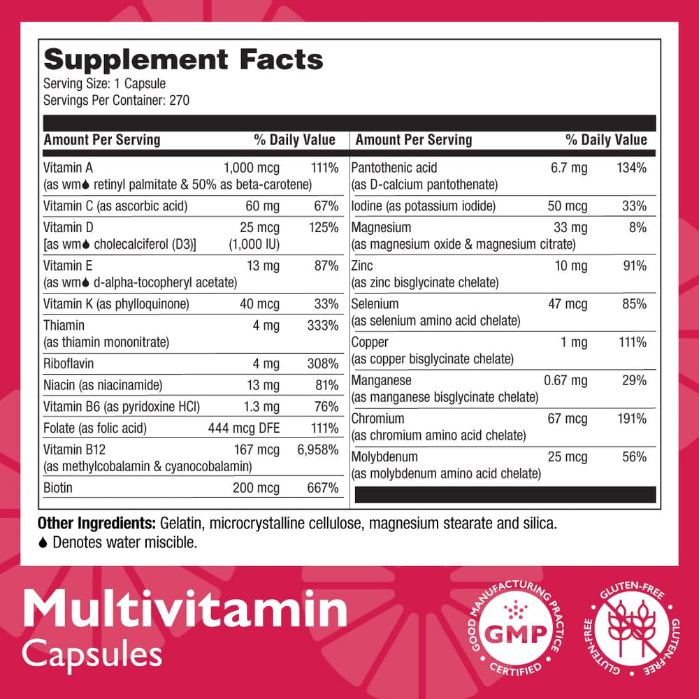 Celebrate bariatric multivitamin label confirms gluten-free and USA-made.