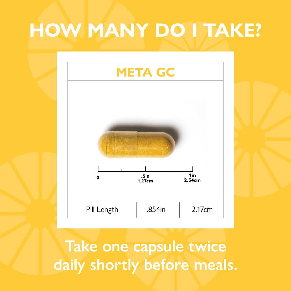 META GC ingredient chart showcasing key components for balanced nutrition
