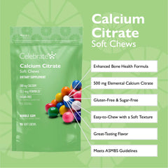 Celebrate Vitamins soft chew texture close-up reveals smooth texture and bubble gum flavor.