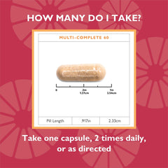 Celebrate Bariatric Supplements Celebrate Vitamins Multi-Complete 60mg Iron dispensing—slow-release capsules.