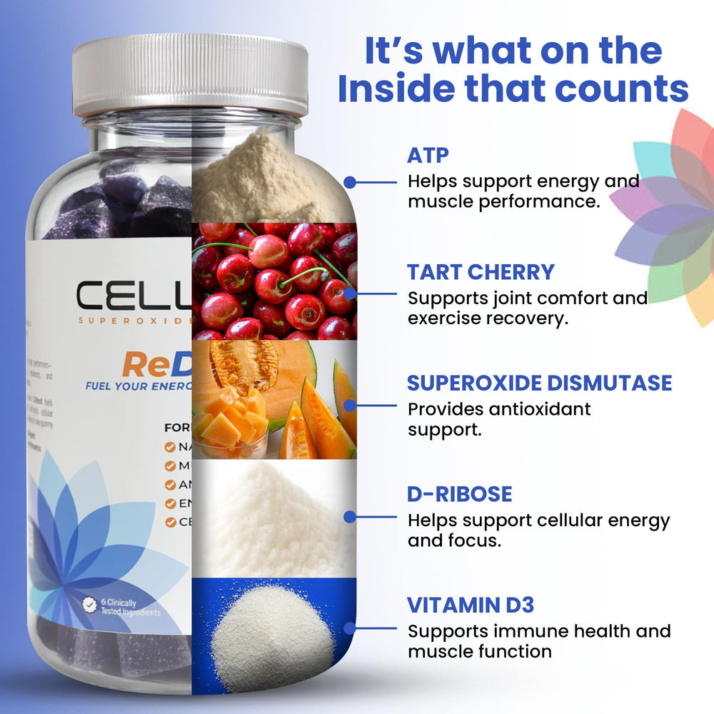 Cellev8 ReDrive athlete workout scene implying endurance support