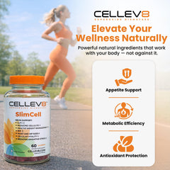 Cellev8 SlimCell gummies close-up highlighting soft chew format