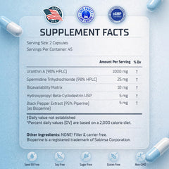 CellHack MITOHACK capsules closeup highlighting compact capsules for busy routines