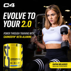 C4 Original Icy Blue Razz shaker ready for quick mixing before training