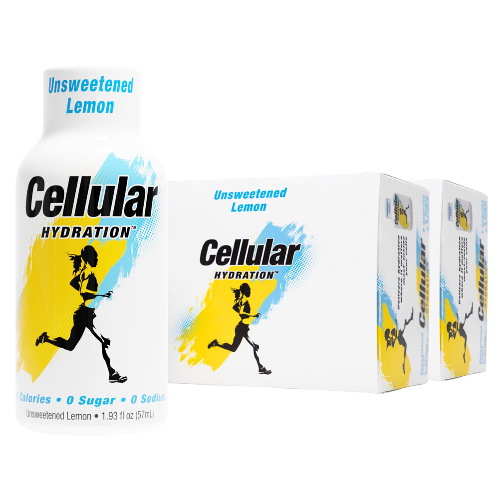 Cellular Hydration electrolyte shot unsweetened lemon bottle pour for quick hydration