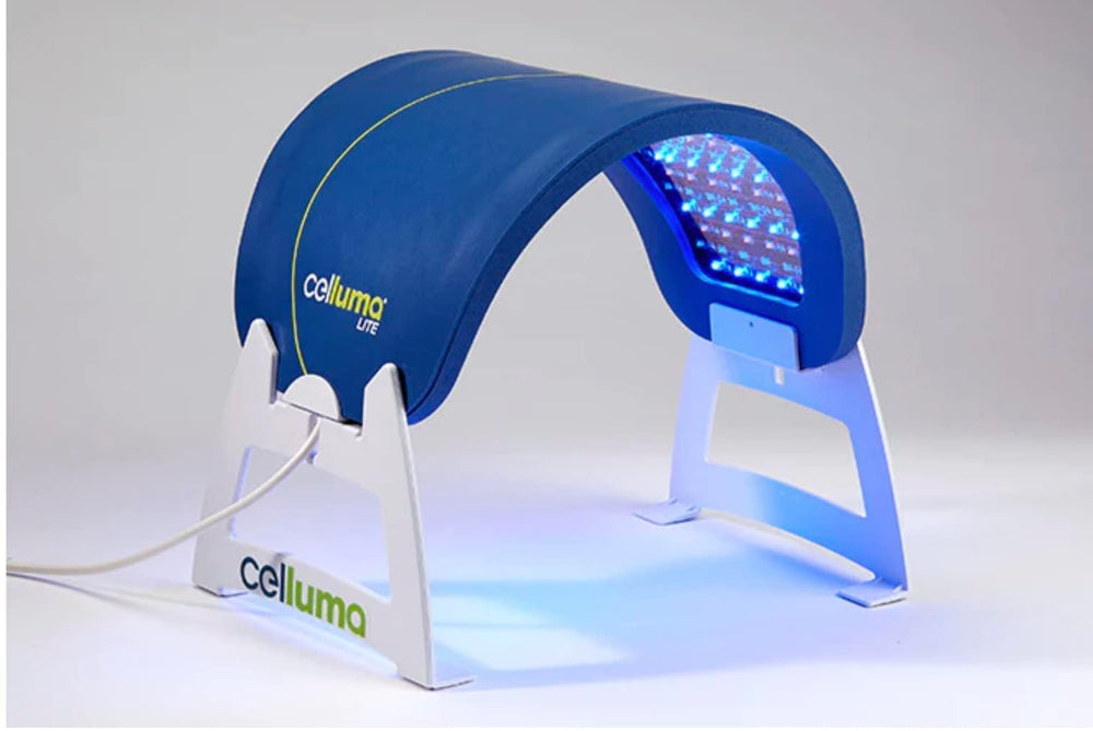 Celluma LITE blue LED light therapy for targeted skin rejuvenation and clarity.