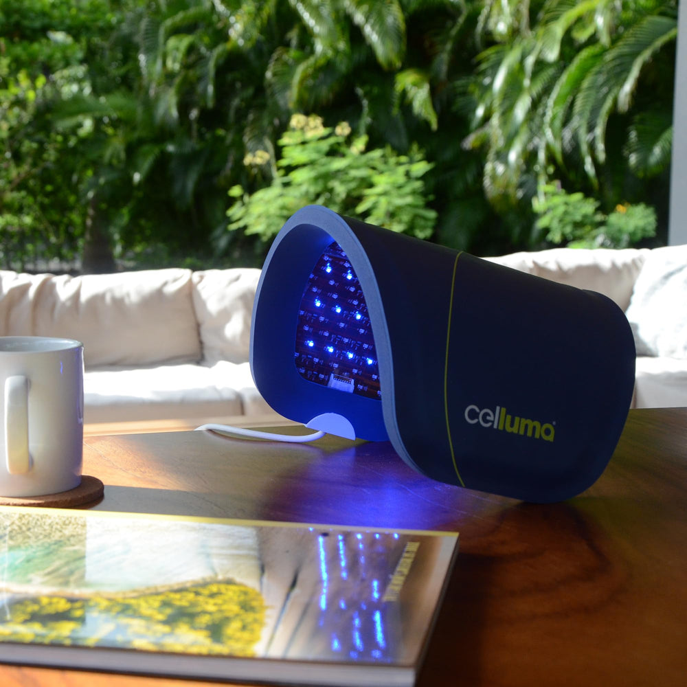 Celluma LITE compact design emphasizes portable at-home therapy anywhere.