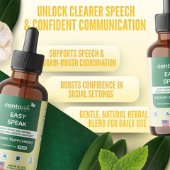 Centovita Easy Speak Brain Boost child learning scene emphasizes focus and engagement.