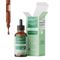 Centovita Neuromyelogen bottle on a shelf signaling kid-friendly brain support