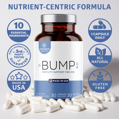Centurion Health Bump BD bottle beside lifestyle items for healthy living