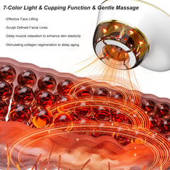 CENXIGO facial cupping suction tool improves facial contour and texture.