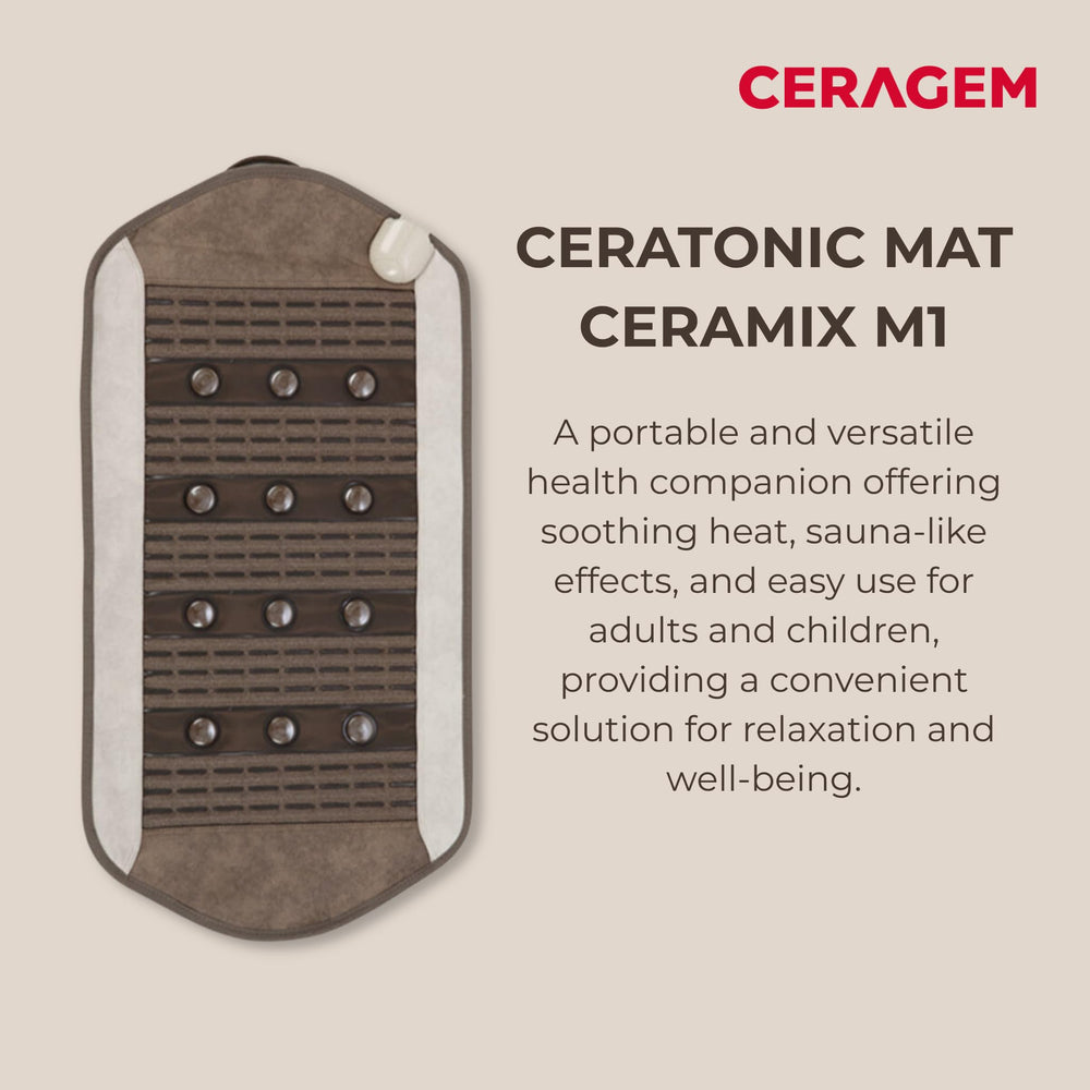 CERAGEM CERATONIC MAT emits far infrared heat for soothing comfort