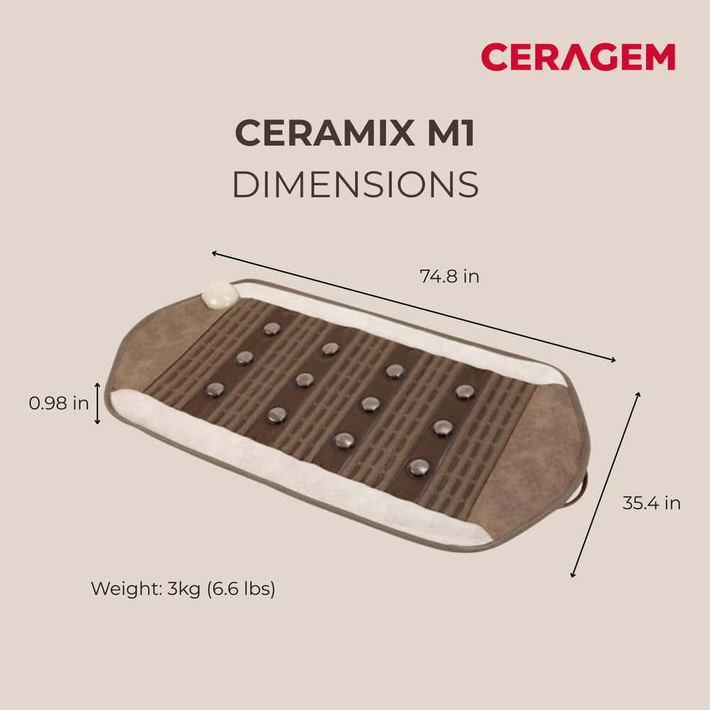 CERAGEM CERATONIC MAT intuitive knob controller for easy heat adjustment