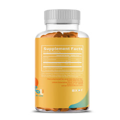 Orange-flavored gummies arranged for an easy daily ritual for hair and skin health.