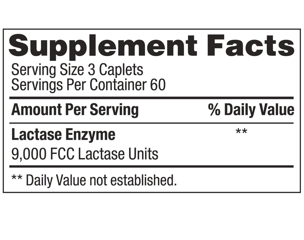 Certified Plus Lactase Enzyme 360-caplets tablets closeup for easy daily use.
